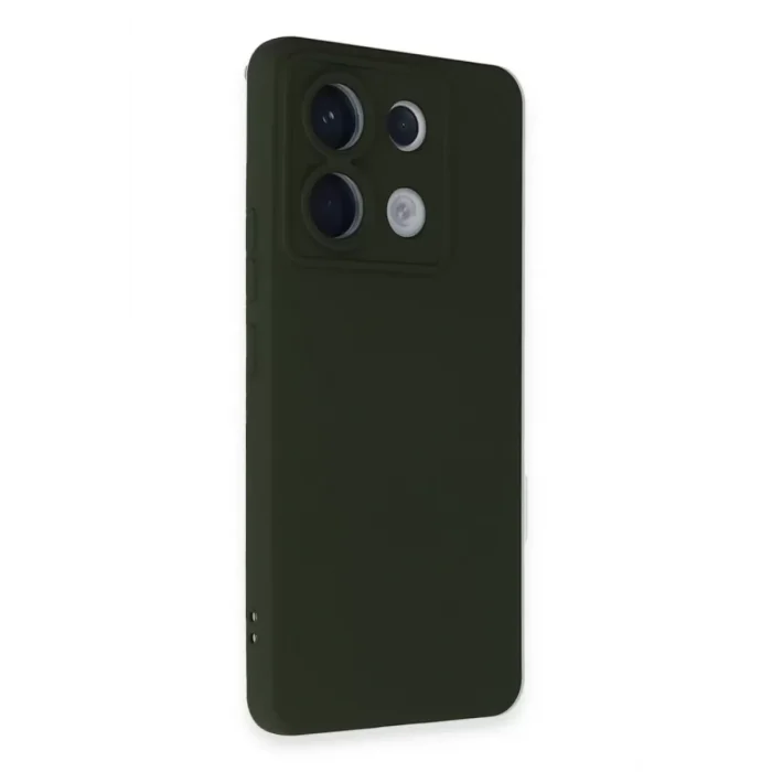 Mey İthalat®   Redmi Note 13 Pro 5G Kılıf Nano içi Kadife Silikon - Koyu Yeşil