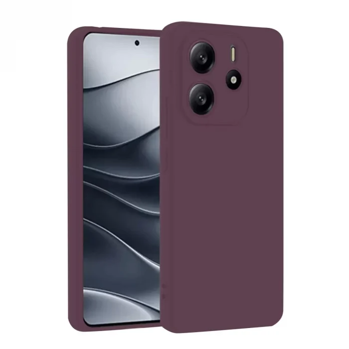 Mey İthalat®   Redmi Note 14 4G Kılıf First Silikon - Mürdüm