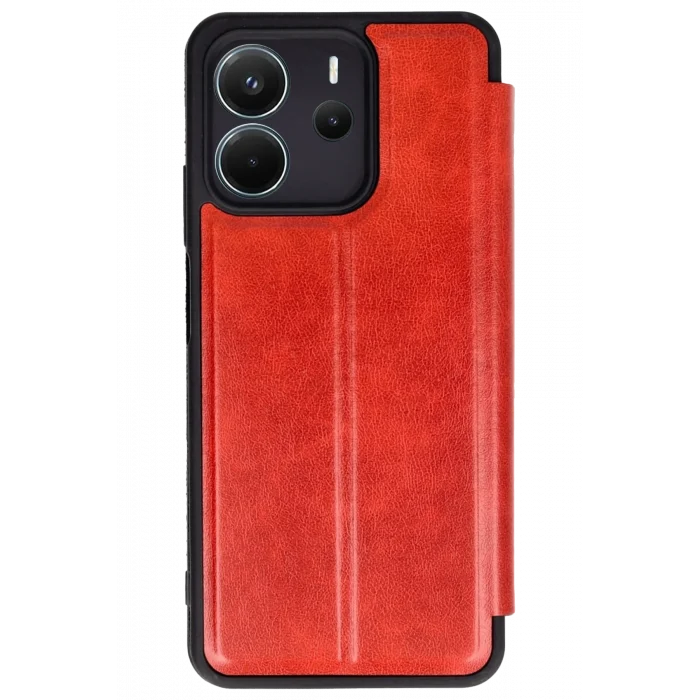 Mey İthalat®   Redmi Note 14 4G Kılıf Flip Cover - Kırmızı
