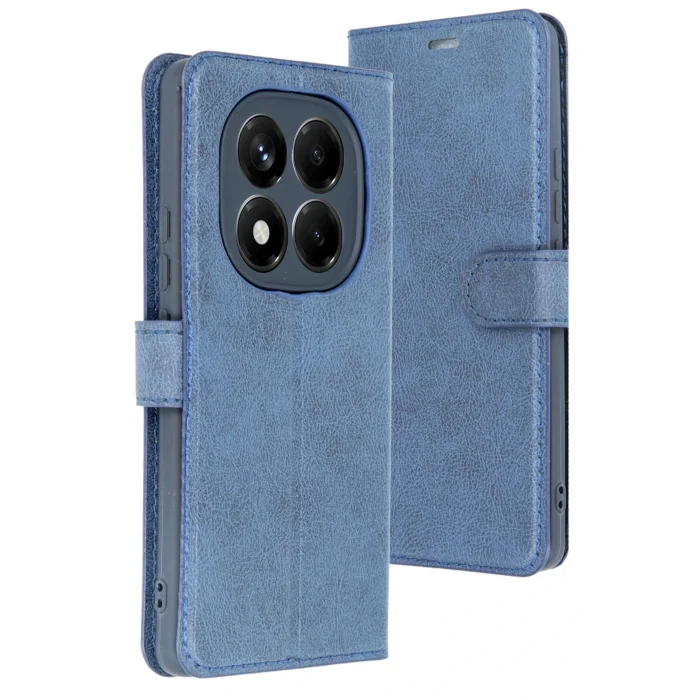Mey İthalat®   Redmi Note 14 4G Kılıf Trend S Plus Kapaklı Kılıf - Lacivert
