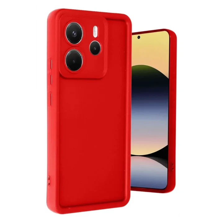 Mey İthalat®   Redmi Note 14 4G Kılıf Viera Silikon - Kırmızı