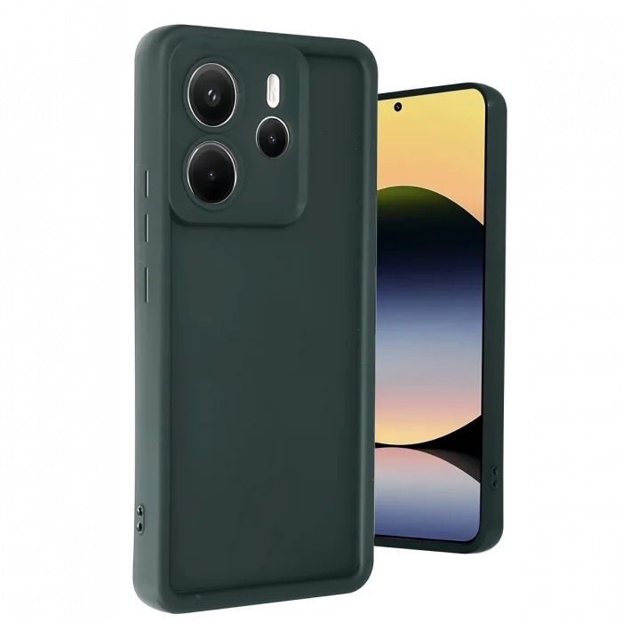 Mey İthalat®   Redmi Note 14 4G Kılıf Viera Silikon - Koyu Yeşil