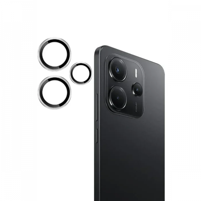 Mey İthalat®   Redmi Note 14 4G PVD Metal Kamera Lens - Gümüş