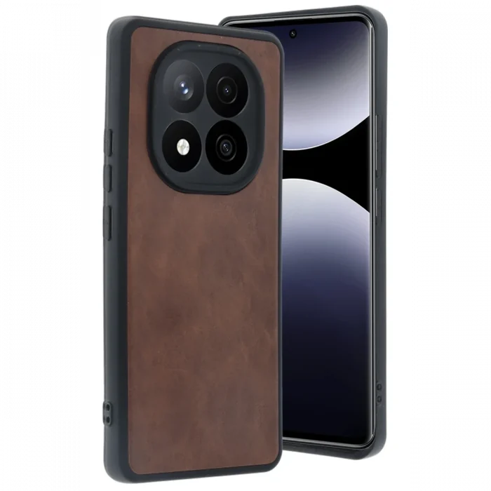 Mey İthalat®   Redmi Note 14 Pro 4G Kılıf Aras Deri Kapak - Taba