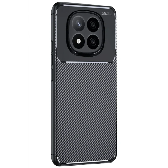 Mey İthalat®   Redmi Note 14 Pro 4G Kılıf Auto Focus Karbon Kapak - Siyah