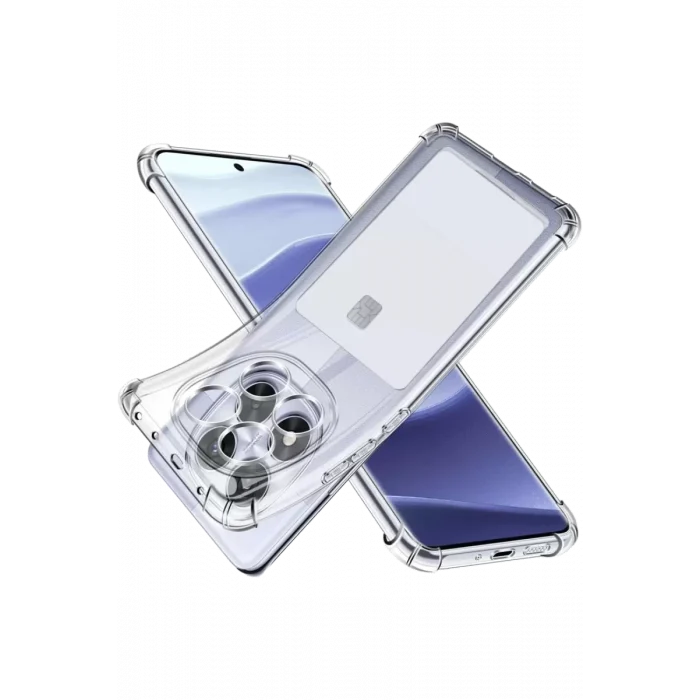 Mey İthalat®   Redmi Note 14 Pro 4G Kılıf Kart Şeffaf Silikon - Şeffaf