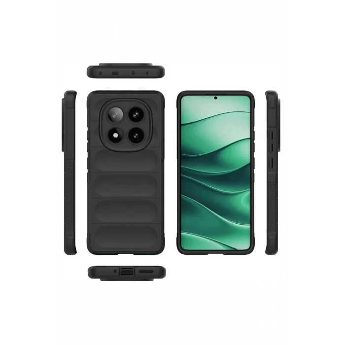 Mey İthalat®   Redmi Note 14 Pro 4G Kılıf Optimum Silikon - Siyah