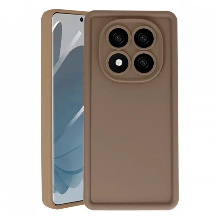 Mey İthalat®   Redmi Note 14 Pro 4G Kılıf Viera Silikon - Kahverengi