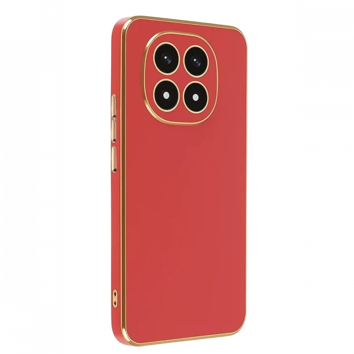 Mey İthalat®   Redmi Note 14 Pro 4G Kılıf Volet Silikon - Kırmızı
