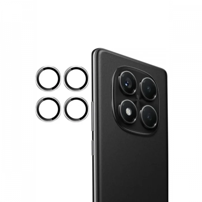 Mey İthalat®   Redmi Note 14 Pro 4G PVD Metal Kamera Lens - Gümüş