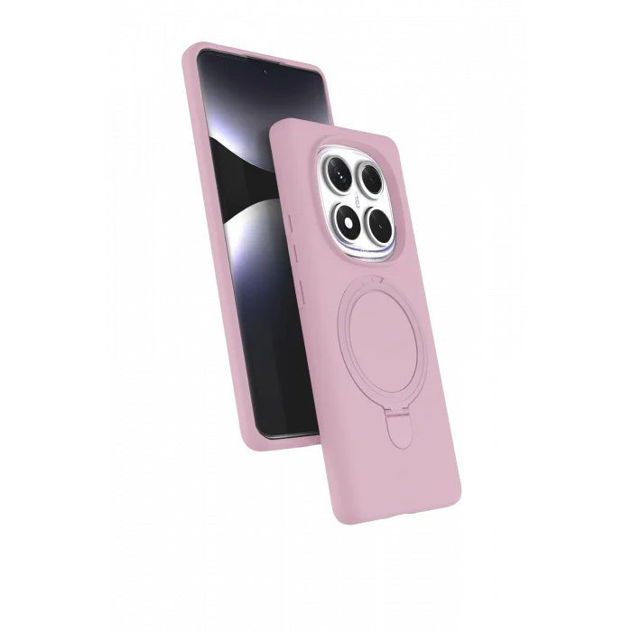 Mey İthalat®   Redmi Note 14 Pro 4G Regal Magsafe Standlı Kapak - Açık Pembe