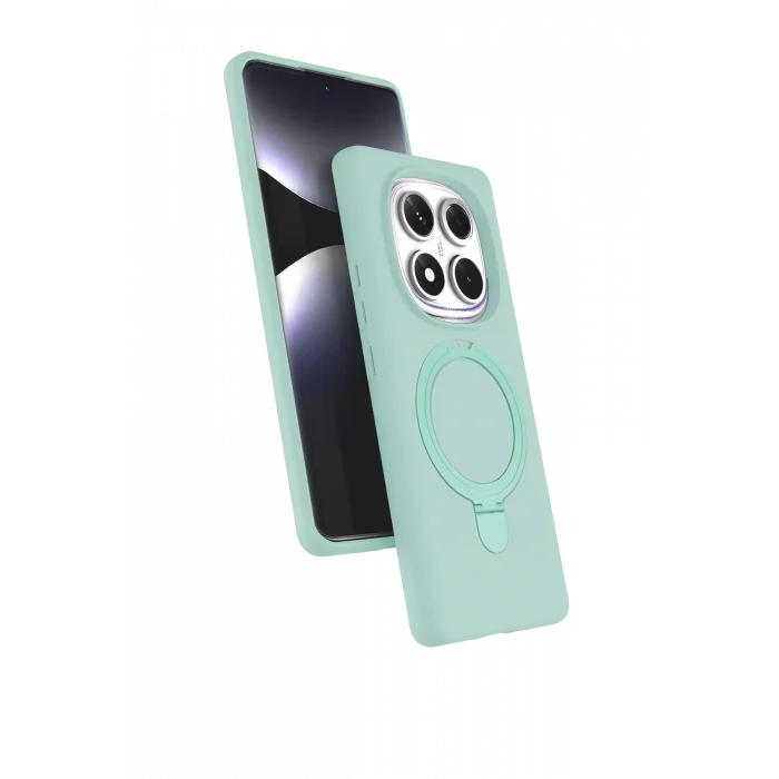 Mey İthalat®   Redmi Note 14 Pro 4G Regal Magsafe Standlı Kapak - Su Yeşili
