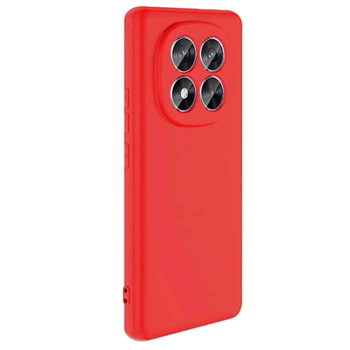 Mey İthalat®   Redmi Note 14 Pro 5G Kılıf Nano içi Kadife Silikon - Kırmızı