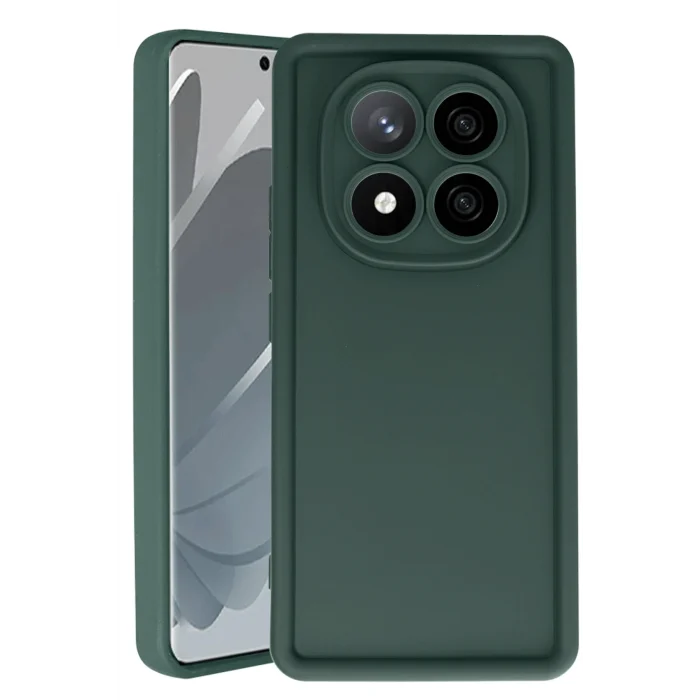 Mey İthalat®   Redmi Note 14 Pro 5G Kılıf Viera Silikon - Koyu Yeşil