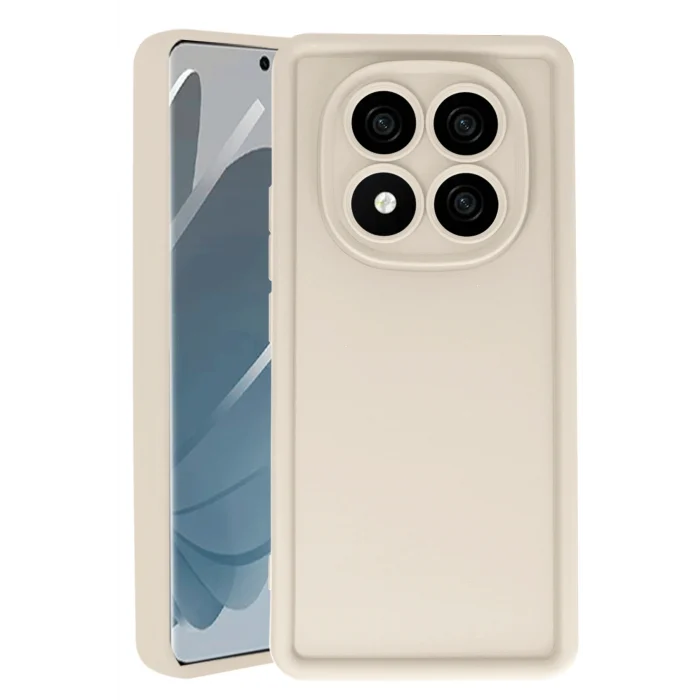 Mey İthalat®   Redmi Note 14 Pro 5G Kılıf Viera Silikon - Krem