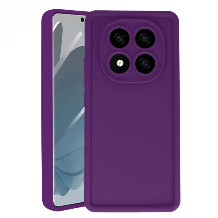 Mey İthalat®   Redmi Note 14 Pro 5G Kılıf Viera Silikon - Mürdüm