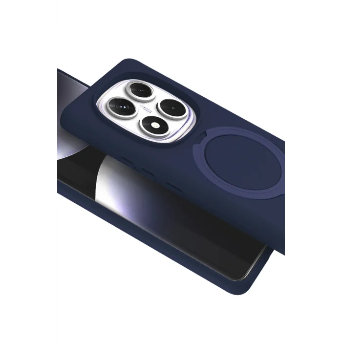 Mey İthalat®   Redmi Note 14 Pro 5G Regal Magsafe Standlı Kapak - Lacivert