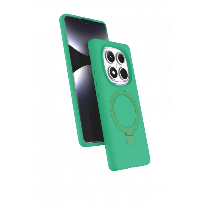 Mey İthalat®   Redmi Note 14 Pro 5G Regal Magsafe Standlı Kapak - Yeşil