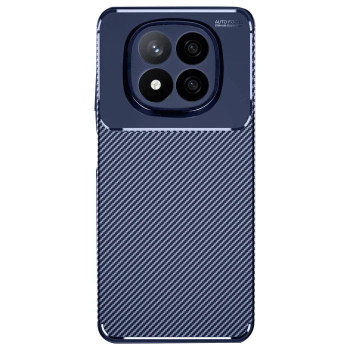 Mey İthalat®   Redmi Note 14 Pro Plus Kılıf Auto Focus Karbon Kapak - Lacivert