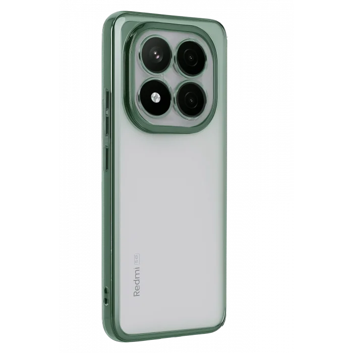 Mey İthalat®   Redmi Note 14 Pro Plus Kılıf  Lensli Silikon - Yeşil