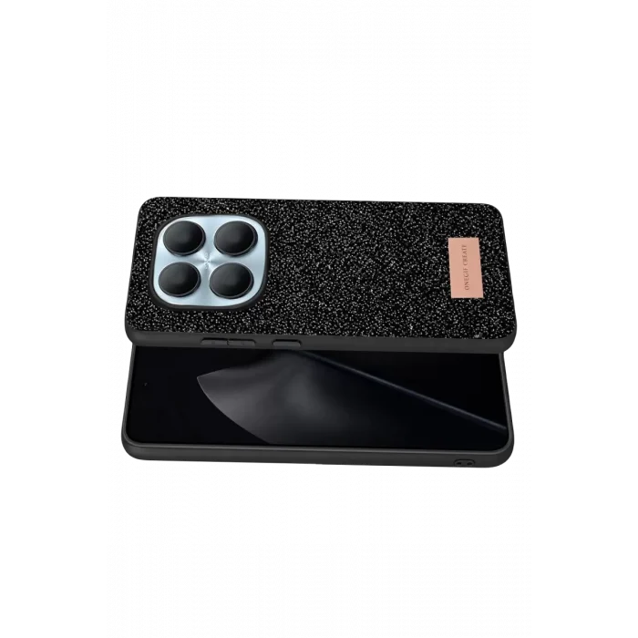 Mey İthalat®   Redmi Note 15 4G Bright Simli Kapak - Siyah