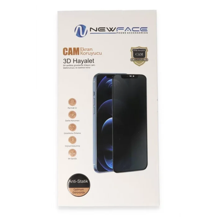 Mey İthalat®   Redmi Note 15 Pro 5G 3D Antistatik Hayalet Cam Ekran Koruyucu - Siyah