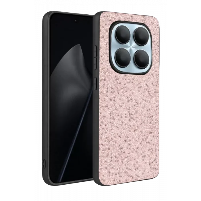 Mey İthalat®   Redmi Note 15 Pro 5G Bright Simli Kapak - Pembe