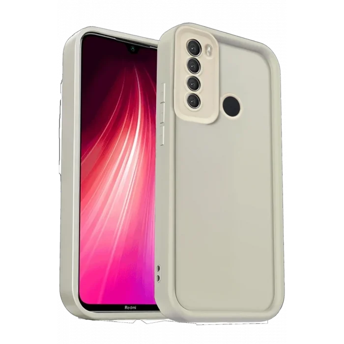 Mey İthalat®   Redmi Note 8 Kılıf Viera Silikon - Krem