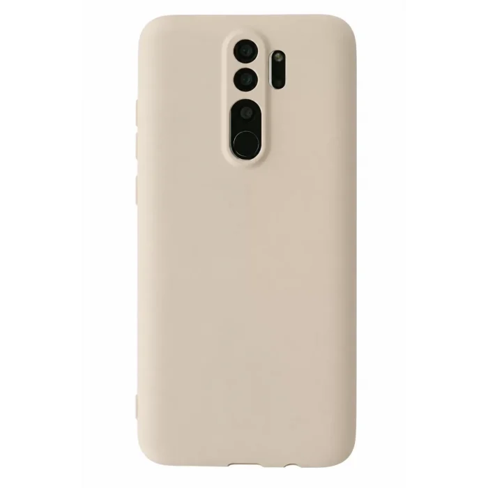 Mey İthalat®   Redmi Note 8 Pro Kılıf First Silikon - Krem