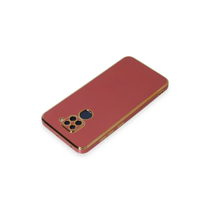 Mey İthalat®   Redmi Note 9 Kılıf Volet Silikon - Kırmızı