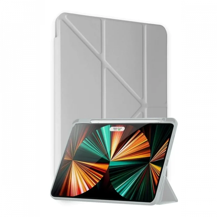 Mey İthalat®   Redmi Pad Pro 12.1 Kılıf Kalemlikli Mars Tablet Kılıfı - Gri