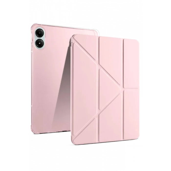 Mey İthalat®   Redmi Pad Pro 12.1 Kılıf Kalemlikli Mars Tablet Kılıfı - Rose Gold