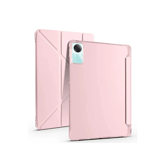 Mey İthalat®   Redmi Pad SE 4G Kılıf Kalemlikli Mars Tablet Kılıfı - Rose Gold