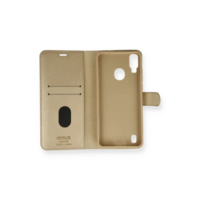 Mey İthalat®  Reeder P13 Blue Kılıf Trend S Plus Kapaklı Kılıf - Gold