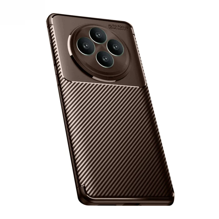 Mey İthalat®   Reno 11 FS Kılıf Auto Focus Karbon Kapak - Kahverengi