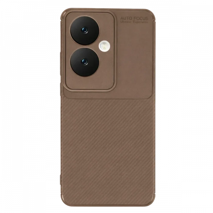 Mey İthalat®   Reno 11F Kılıf Auto Focus Karbon Kapak - Kahverengi