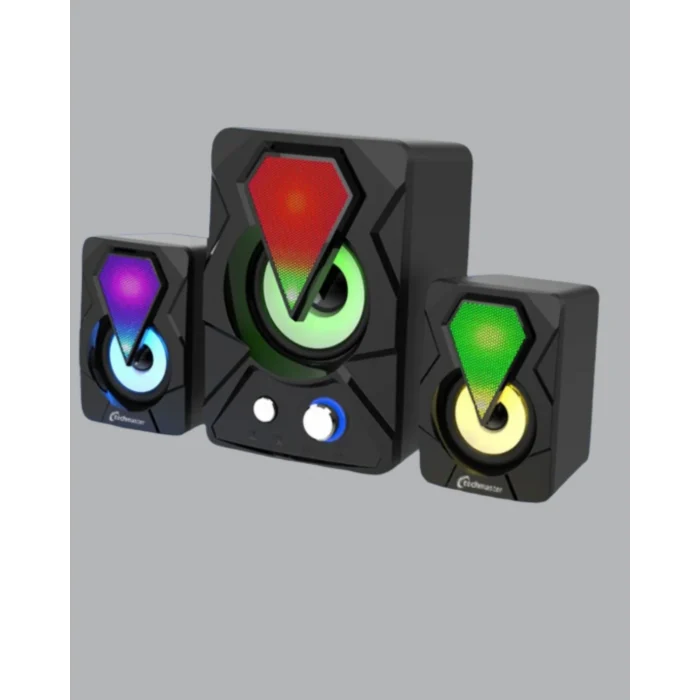 Mey İthalat® RGB LED AYDINLATMALI USB BİLGİSAYAR OYUN HOPARLÖRÜ