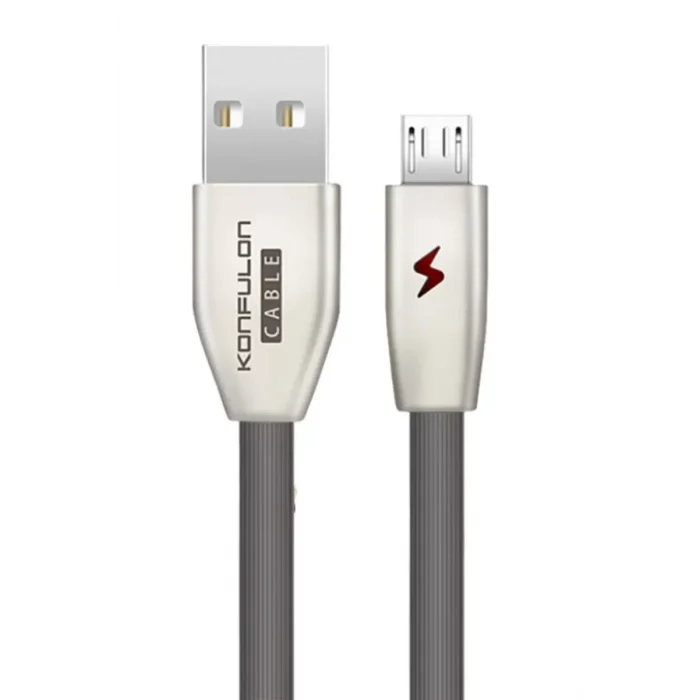 Mey İthalat®  S53 Led Işıklı Micro USB Kablo 1M 3A - Siyah