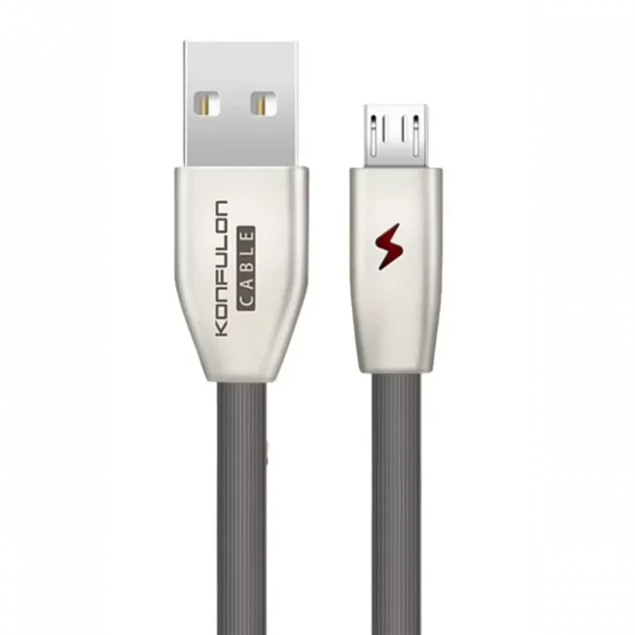 Mey İthalat®  S53 Led Işıklı Micro USB Kablo 1M 3A - Siyah