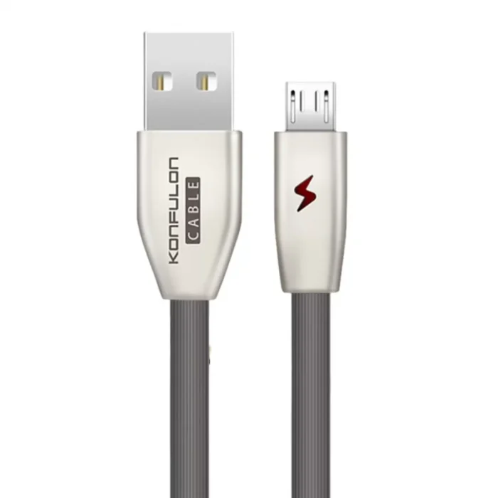 Mey İthalat®  S53 Led Işıklı Micro USB Kablo 1M 3A - Siyah