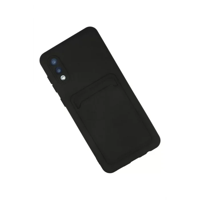 Mey İthalat®  Samsung Galaxy A02 Kılıf Kelvin Kartvizitli Silikon - Siyah