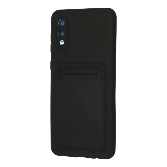 Mey İthalat®  Samsung Galaxy A02 Kılıf Kelvin Kartvizitli Silikon - Siyah