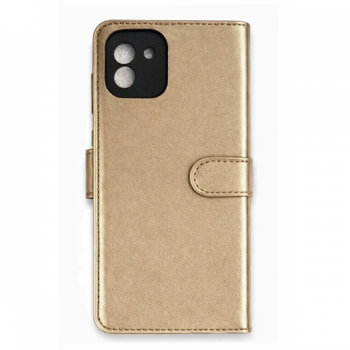 Mey İthalat®  Samsung Galaxy A03 Kılıf Trend S Plus Kapaklı Kılıf - Gold