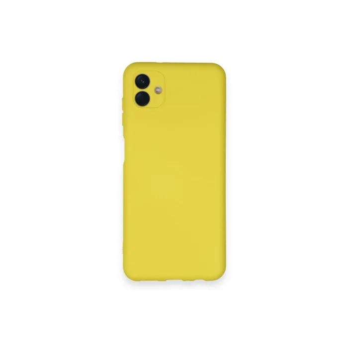 Mey İthalat®  Samsung Galaxy A04 Kılıf Nano içi Kadife Silikon - Sarı