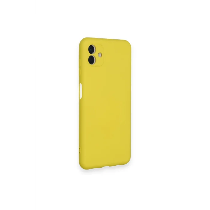 Mey İthalat®  Samsung Galaxy A04 Kılıf Nano içi Kadife Silikon - Sarı