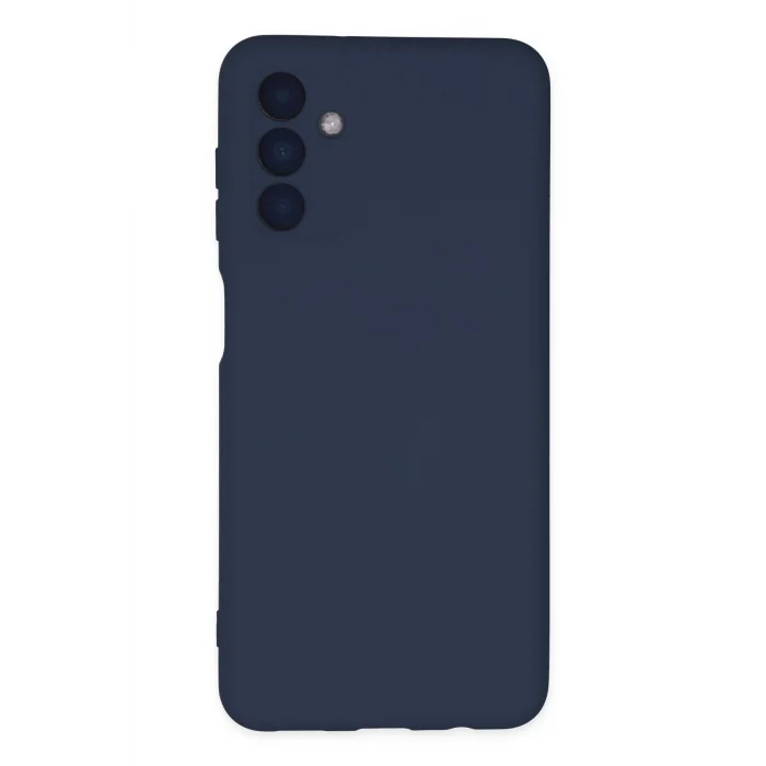 Mey İthalat®  Samsung Galaxy A04S Kılıf Nano içi Kadife Silikon - Lacivert