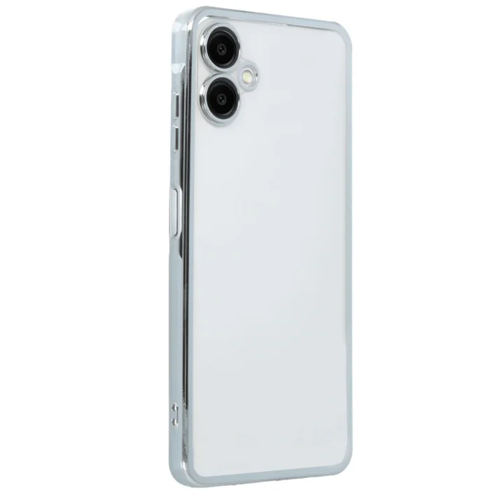 Mey İthalat®  Samsung Galaxy A06 Kılıf  Lensli Silikon - Gümüş