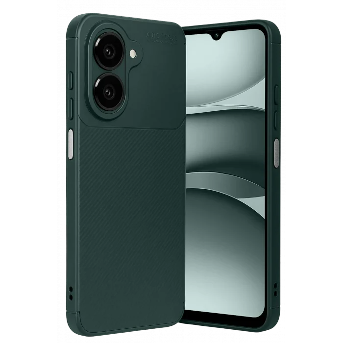 Mey İthalat®  Samsung Galaxy A07 4G Auto Focus Karbon Kapak - Koyu Yeşil