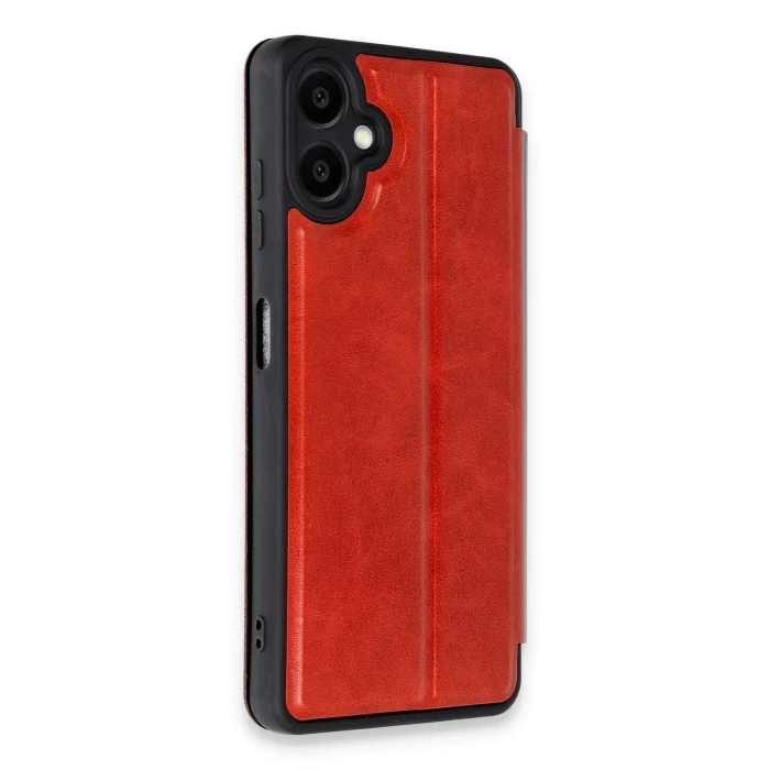 Mey İthalat®  Samsung Galaxy A07 4G Flip Cover - Kırmızı