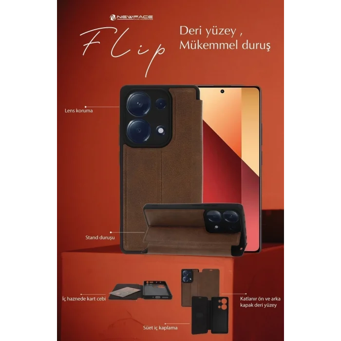 Mey İthalat®  Samsung Galaxy A07 4G Flip Cover - Kırmızı